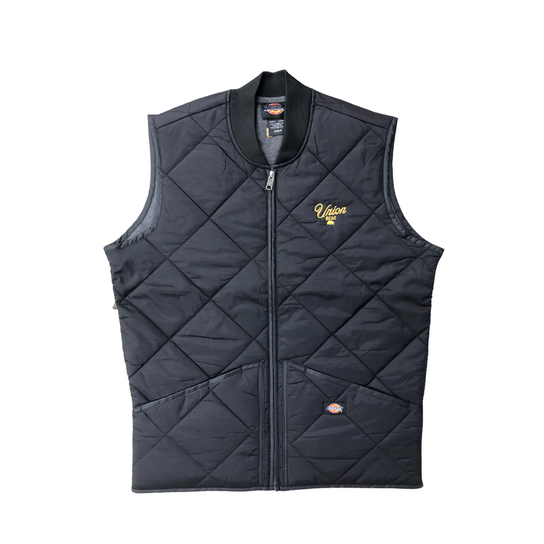 Quilted Nylon Vest - Gold Script
