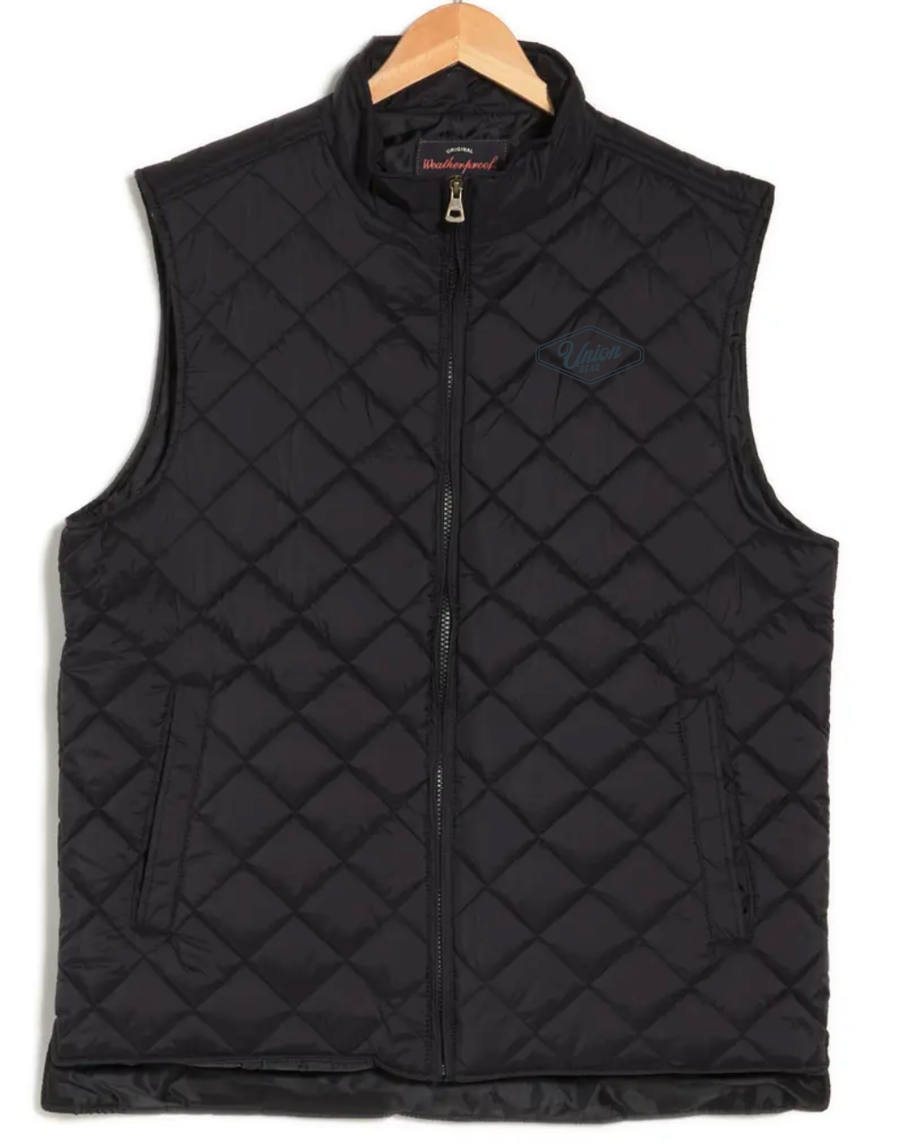 Diamond Bear Puffer Vest - Black