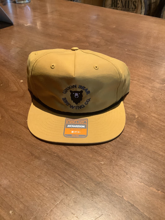 UB circle patch rope hat- Biscuit