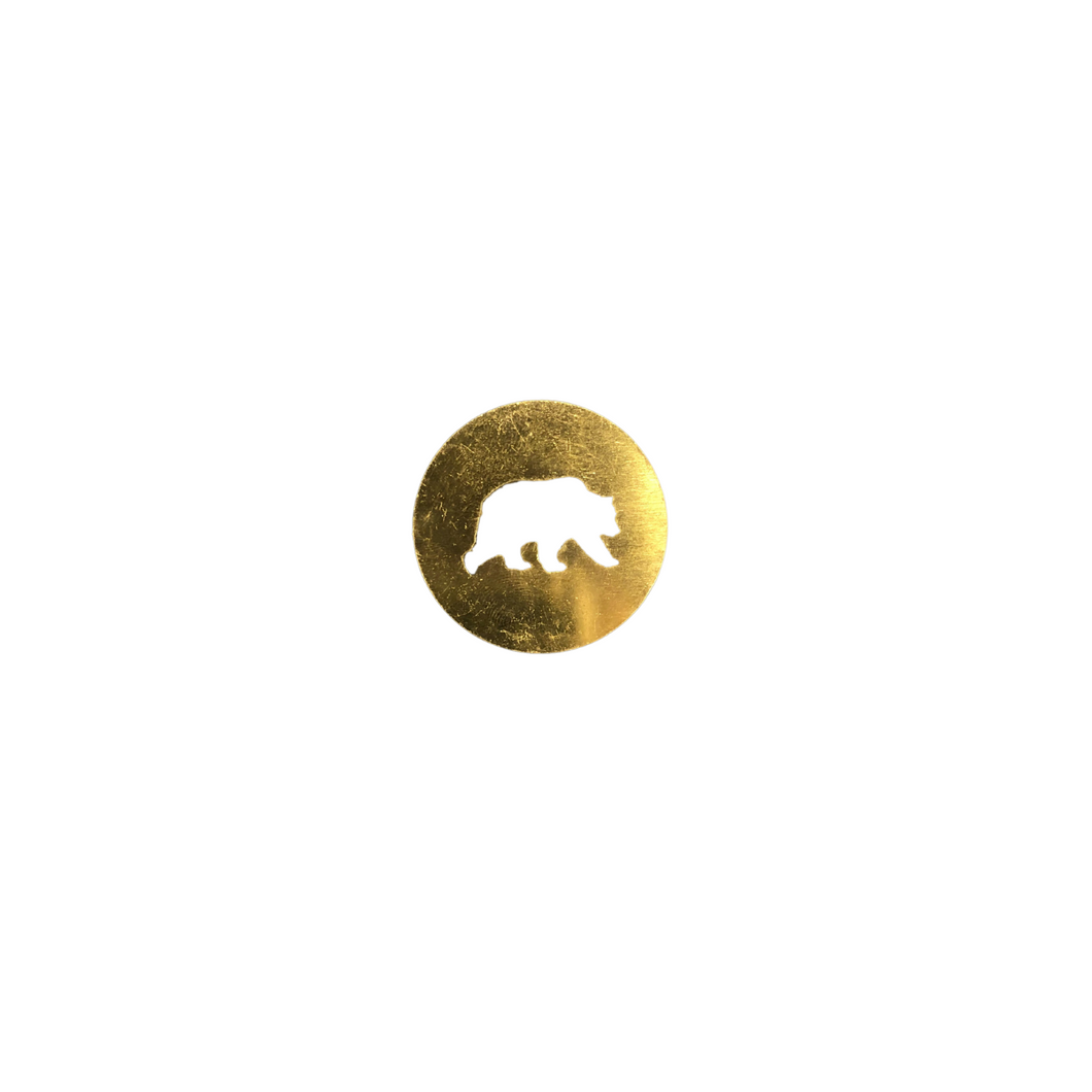 Brass Bear Marker - Circle