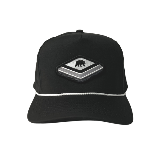 Diamond Patch Rope Hat - Black