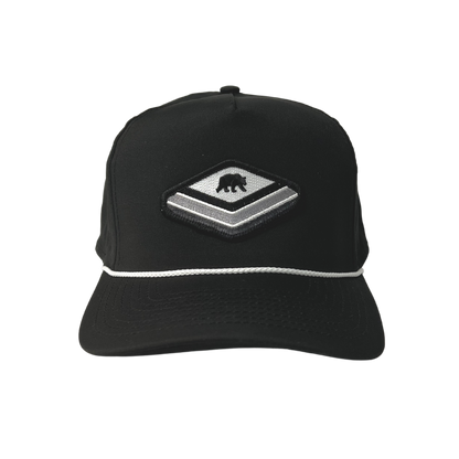Diamond Patch Rope Hat - Black