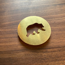 Load image into Gallery viewer, Brass Bear Marker - Circle
