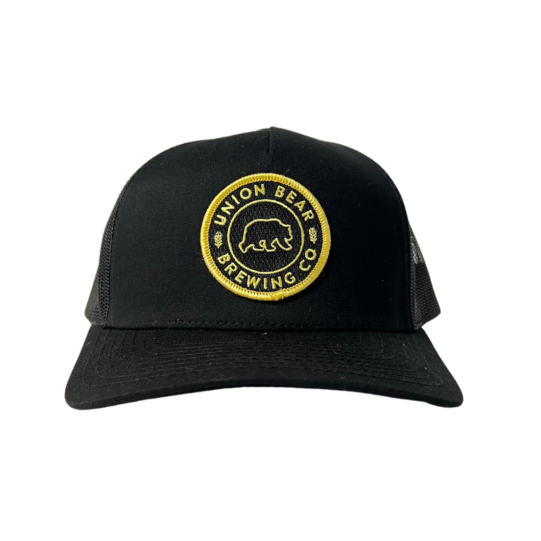 Circle Patch Trucker Hat - Black