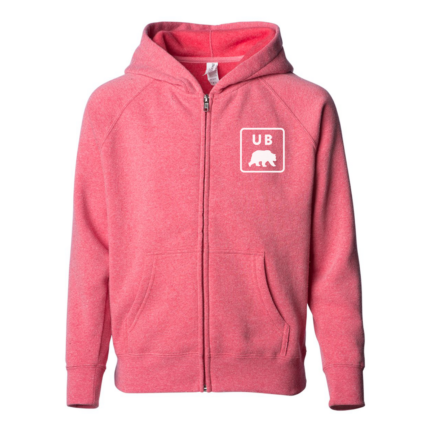 Texas Flag Zip Up - Youth - Pomegranate