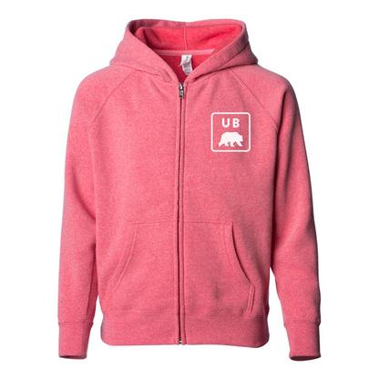 Texas Flag Zip Up - Youth - Pomegranate